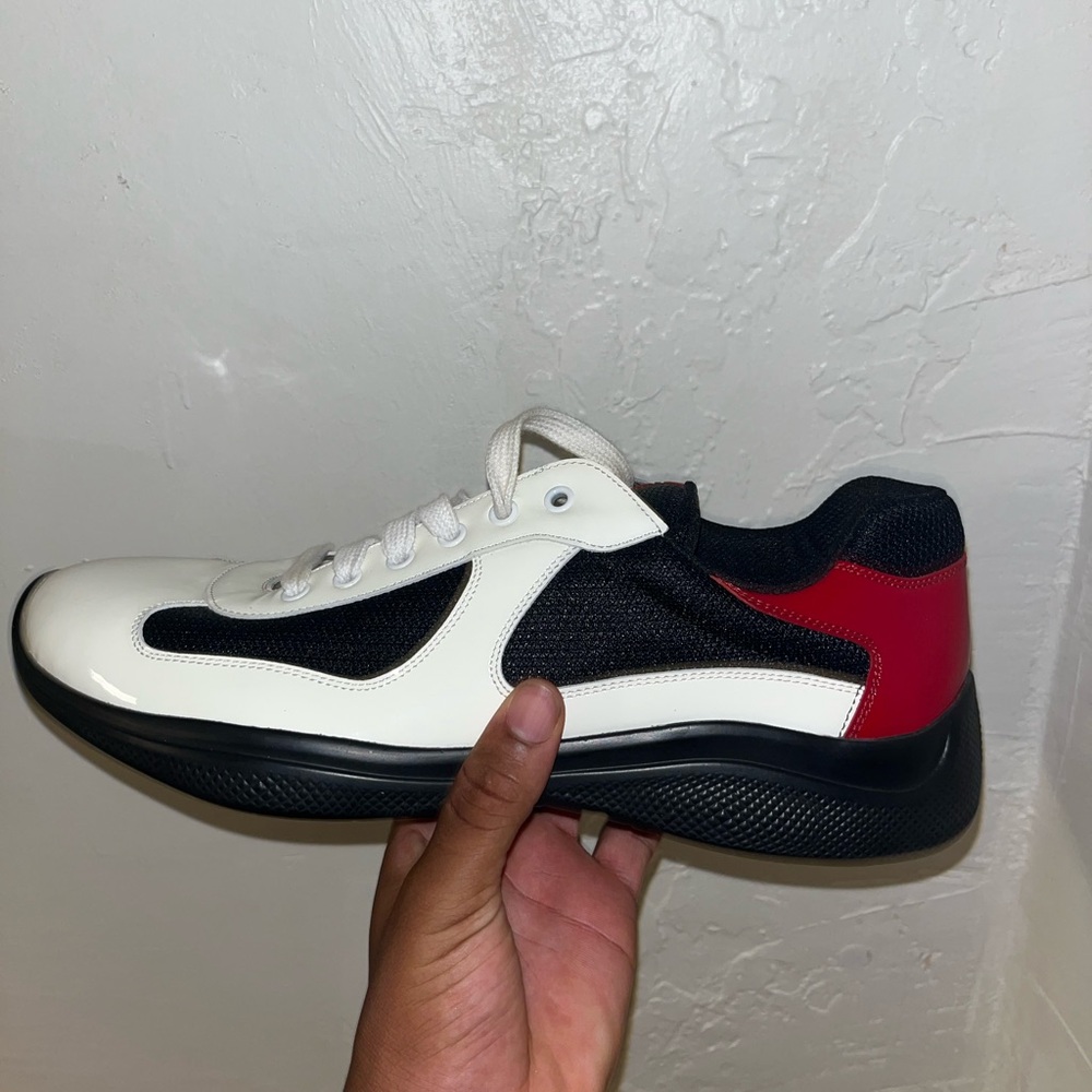 Prada Black and Red Sneakers Modern Design size 11 work once